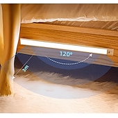 abordables Lumières intelligentes-Lampe à détecteur de mouvement, 3 températures de couleur, éclairage de placard à intensité variable, éclairage sous meuble rechargeable par USB, lampe de nuit à bâton magnétique pour cuisine,