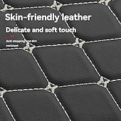cheap Car Seat Covers-2 PCS Durable Car Seat Protector Anti-Soil Black Faux Leather Car Seat Back Protector with Diamond Stitch Design Car Seat Covers Easy-Clean for Rear Seats Seat Protection
