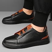 preiswerte Sneaker für Herren-weiße Freizeit-Sneaker für Herren mit braunen Akzenten bequeme Alltagsschuhe für Büro und Reisen