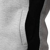 economico Felpa con cappuccio in pile-Per uomo Felpa con cappuccio Felpa con cappuccio a zip intera Felpa con cappuccio in pile Nero Bianco Rosso Borgogna Blu Con Cappuccio Semplice Patchwork Blocco di colore Sport &amp; Outdoor Casuale