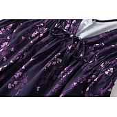 cheap Boho Dress-Women&#039;s Midi Dress Vintage Dress Boho Dress Western Dress Vintage Fashion Outdoor Vacation Daily Regular Fit Flower Sleeveless V Neck Purple Summer