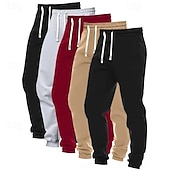 cheap Sweatpants-5PCS Men&#039;s Sweatpants Joggers Trousers Casual Pants Running Pants Pocket Elastic Waist Drawstring Plain Comfort Full Length Outdoor Daily Simple Classic Style
