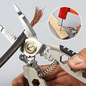 abordables Outillage à main-Pince à dénuder 16 en 1 pour électriciens, outil de pince multifonction pour couper, dénuder, tordre, sertir, câble, outil électrique à main de qualité industrielle