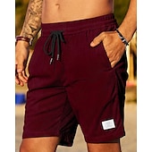 preiswerte Lässige Shorts-Herren Shorts Sommershorts Freizeitshorts Cordshorts Tasche Elastischer Bund Kordelzug Einfach Komfort Atmungsaktiv Kurz Outdoor Sport Klassisch Lässig Schwarz Weiß Mikroelastisch