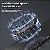 billiga Telefonhållare-Moderiktigt kolfibermönster dubbelsidigt magnetiskt telefonhållarfäste för Magsafe mobiltelefongrepp mobilstöd stativ grepp tok