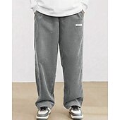 baratos calça casual-Homens Calças de Veludo Calças Calça casual Bolsos Cintura elástica Com Cordão Tecido Conforto Esportes Diário Moda Casual Preto Branco Micro-Elástica