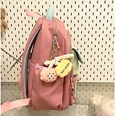 お買い得  子供とティーンのバックパック-かわいい十代の女の子用スクールバックパック、装飾チャーム付き - 新学期や普段使いに最適な軽量パステルカラーのブックバッグ