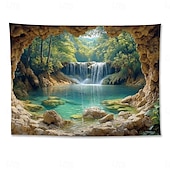 billige landskapsteppe-strand hav hengende billedvev sjø veggkunst stort billedvev veggmaleri dekor fotografi bakgrunn teppe gardin hjem soverom stue dekorasjon