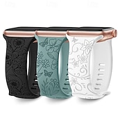 Недорогие Ремешки для часов Apple-Совместим с Ремешок для часов Apple Watch 38мм 40мм 41мм 42мм 44мм 45мм 49мм Регулируется силиконовый Сменный ремешок для часов для iwatch Ultra 2 Series 9 8 7 SE 6 5 4 3 2 1