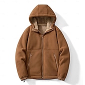abordables Sudadera con capucha de vellón-Hombre Sudadera Sudadera con capucha y cremallera completa Sudadera con cremallera Chaqueta de lana Sudadera con capucha de lana Negro Rojo Azul Piscina Marrón Verde Trébol Con Capucha Plano