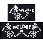 cheap Halloween Kithen-2pcs Halloween Kitchen Rugs and Mats Non-Slip Anti-Fatigue Kitchen Rug Set for Entryway ,Kitchen and Laundry