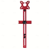 abordables Bricolage-Fraiseuse à bois multifonctionnelle 3 en 1 avec pince en aluminium - outil de coupe et de fraisage circulaire de précision avec support de rainure réglable, base rouge et rail en acrylique transparent
