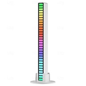 preiswerte Dekorative Lichter-RGB-Tonabnehmer mit Sprachaktivierung, Rhythmuslicht, 32 LED-Leiste, Klangsteuerung, Umgebungslicht, Schallpegelanzeige, Musikspektrummesser, Audio-Display-Visualisierer