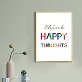 abordables Jusqu'à 30 $-Affiche sur toile avec citations inspirantes et colorées, peinture décorative murale simple pour salon, chambre à coucher, décoration d'intérieur, sans cadre