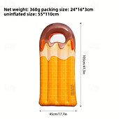 cheap Outdoor Activity-Thick PVC Inflatable Surfboard  Multi-Color with Fun Designs Perfect for Swimming and Outdoor Water Activities Beach Accessories Durable Surfboard