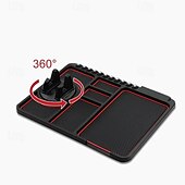 abordables Service de Véhicule-Support de téléphone multifonction antidérapant pour tableau de bord de voiture, tapis antidérapant pour intérieur de voiture, support de navigation GPS, organisateur