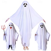 olcso Szellemek és Aratók-Fehér Lepedő Szellem Halloween Pelerin / köpeny Jelmez Borzalom Ijesztő jelmez Gyermek Felnőttek Uniszex Mindszentek napja Farsang Teljesítmény Parti Egyszerű Halloween jelmezek Kiöltözik