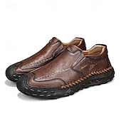 billiga Slip-ons och loafers till herrar-herrloafers i mjuk konstläder – halkfria promenadskor för vardagskomfort och bilkörning