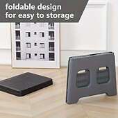 cheap Camping Equipment-Portable Folding Emergency Toilet with Lid - Ideal for Camping Hiking &amp; Car Travel  Durable ABS Material Portable Toilet for Camping