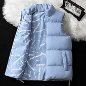 preiswerte Westen-Herren Wanderweste Pufferweste Wendbare Weste Ärmellos Weste Außen Thermowarm Winter Tasche Polyester Schwarz Blau Khaki Jagd Angeln Klettern