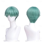 baratos Perucas de anime-Filme anime kpop caçadores de demônios cosplay bebê peruca curta verde