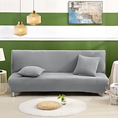 baratos Capa do sofá futon.-Capa de sofá-cama sem braços em tecido jacquard à prova d&#039;água, decoração de ano novo, capa protetora elástica para banco