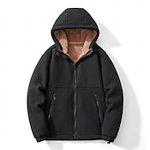abordables Sudadera con capucha de vellón-Hombre Sudadera Sudadera con capucha y cremallera completa Sudadera con cremallera Chaqueta de lana Sudadera con capucha de lana Negro Rojo Azul Piscina Marrón Verde Trébol Con Capucha Plano