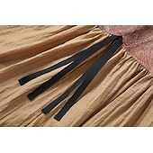 abordables Robes Bohémiennes-Femmes Mini Robe Robe bohème Robe occidentale Mode Classique Extérieur Vacances Fête Coupe régulière Uni manche longue Col en V Kaki Été