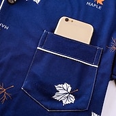 economico Pigiami-Per uomo Pigiami Set Pigiama Top e pantaloni del pigiama 1 Set Stampe Grafiche Moda Elegante Classico Casa Quotidiano Da letto Poliestere Comodità Morbido Traspirante Bavero Manica Lunga Camicia