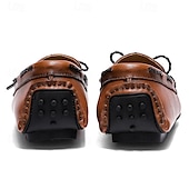 halpa Miesten loaferit ja nauhattomat kengät-Ruskeat mokkasiinit miehille – klassiset slip-on-kengät käsin ommelluilla yksityiskohdilla, sopivat sekä rentoon että juhlavaan käyttöön