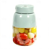 preiswerte Küchenutensilien &amp; Gadgets-BPA-freier elektrischer Zitrusentsafter mit Strohhalm, zwei Deckeln, tragbarer Mixer, großer kabelloser Entsafterbecher, multifunktionaler Frischsaftbereiter für Smoothies und Shakes