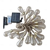 cheap LED String Lights-Solar Outdoor Camping Light Bulb Fairy String Light 8m 16LED Waterproof Wedding Party Atmosphere Landscape Light Home Garden Balcony Fence Tree Christmas Decoration