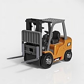 preiswerte Parteibevorzugung-1/64 RC-Gabelstapler-Spielzeug, 7-Kanal-2-Modus-Mini-Fernbedienungs-Gabelstapler mit wiederaufladbarer Batterie, 2-in-1-transformierbare Hubgabel &amp;Haken mit Lichtern &amp;Geräusche für Erwachsene, Kinder,