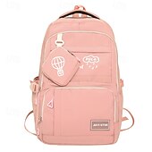 abordables Sacs à dos de Collège-Sac à dos d&#039;école noir pour adolescent avec motif patch et pochette – sac à dos élégant pour les collégiens et les lycéens, prêt pour la rentrée