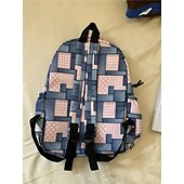 olcso Főiskolai hátizsákok-vintage farmer patchwork hátizsák – divatos kék iskolatáska tinilányoknak és fiúknak, iskolába és mindennapi használatra
