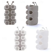 رخيصةأون أدوات الحمام-حامل رأس دش من السيليكون 3/6 قطع، حامل دش بدون مثقاب، قاعدة رأس دش مثبتة على الحائط للحمام، تصميم قبضة كاتربيلر قابلة للإزالة