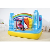 cheap Outdoor Activity-Inflatable Castle Color Bouncy Castles Hot air Balloon Trampoline with Ocean Ball and Electric Pump for Indoor and Outdoor Garden Children s Playground Uptodate
