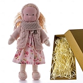 preiswerte Puppen-Waldorfpuppe mit Baumwollkörper, Künstlerpuppe, handgefertigte Mini-Anziehpuppe, DIY-Halloween-Geschenkbox, Verpackung, Segen (ausgenommen Kleintierzubehör) für Weihnachtsgeschenke