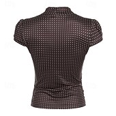 olcso Felsők-Retró 1950-es Rockabilly Blúz / Ing Pöttyös Jelmez Női Vakáció Alkalmi / Napi Felnőttek Blúz Tavaszi nyár