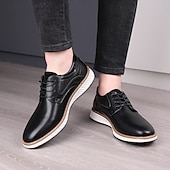 economico Casuale-Per uomo Oxfords Camminata Casual Pelle PU Confortevole Antiscivolo Traspirante Allacciatura Nero Marrone Autunno Inverno