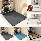 voordelige Keukenopslag-Superabsorberende afdruipmat voor de keuken, bekermat, droogt snel, antislip, gemakkelijk schoon te maken, beschermt het aanrechtblad tegen water, hitte en morsen.