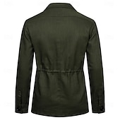economico Capispalla Elite da Uomo-Per uomo Giacca Leggera Blazer 100% lino Scuola Formale Vacanza Elegante Vintage Estate Primavera Lino Tinta unica Tasca Delicato sulla Pelle Comodo Monopetto Un Bottone Bottone frontale Giacca