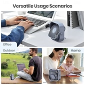 رخيصةأون المراوح-مروحة توبك ميني المحمولة بمنفذ USB لمكتب الطاولة مع تدفق هواء قوي &amp;مروحة قائمة ذات 3 سرعات دوران 360 درجة، تعمل بهدوء، مناسبة للغرفة والمنزل