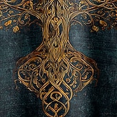 Χαμηλού Κόστους Vintage&amp;amp;Retro-Ανδρικά Γραφική Δέντρο Ρετρό Πουκάμισο Henley Μακρυμάνικο Μοντέρνα χαριτωμένο στυλ Καθημερινά Causal Αργίες Εξόδου Φθινόπωρο Άνοιξη &amp; Χειμώνας Σκούρο μπλε Χένλι Μπλουζάκι Henley