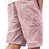 economico Pantaloncini casual-Per uomo Shorts Pantaloncini Estivi Pantaloncini casual Pantaloncini di velluto a coste Tasca Elastico in vita Coulisse Semplice Comodità Traspirante Corto All&#039;aperto Vacanza Canotta sportiva Casual
