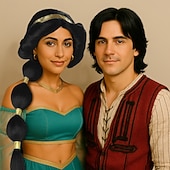 billige Parperukker-"Cosplay-parykker" Svart Krøllet Syntetisk hår Lang Parykker Dame Parykker Til fest