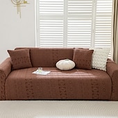 billiga Sofföverdrag-1 styck komplett paket enfärgat bohemiskt sofföverdrag i muxing jacquard-stil elastiskt jacquard-sofföverdrag som skyddar soffan från kattklor kan användas året runt utrustat med örngott