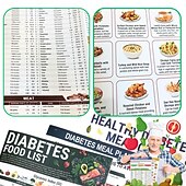 cheap DIY Art-Diabetic Meal Planner 3-Piece Set Food Lists, Recipes, Charts, Guide for Blood Sugar Control