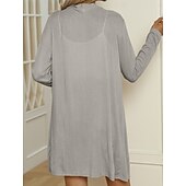 abordables Manteaux &amp; trenchs-Femmes Veste Décontractée Confortable Respirant Boutons Occasionnel Uni Vacances Rue Occasionnel Tenue quotidienne Simple Boutonnage Long Col en V Coupe régulière manche longue Vêtements d&#039;extérieur