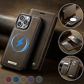 cheap iPhone Cases-Phone Case For iPhone 16 iPhone 15 iPhone 14 13 12 11 Pro Max Plus Flip Cover Detachable Magnetic Support Wireless Charging TPU PU Leather
